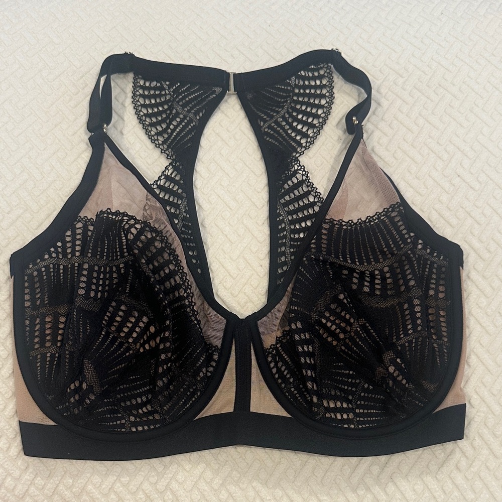 ThirdLove Black and Tan Lace Bra